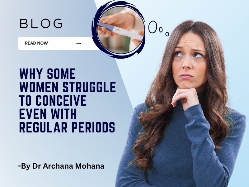 Woman thinking about pregnancy problems – why some women struggle to conceive even with regular periods explained by fertility specialist in Indore